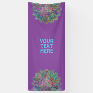 Blume des Lebens - Indisches Mandala 7c Banner