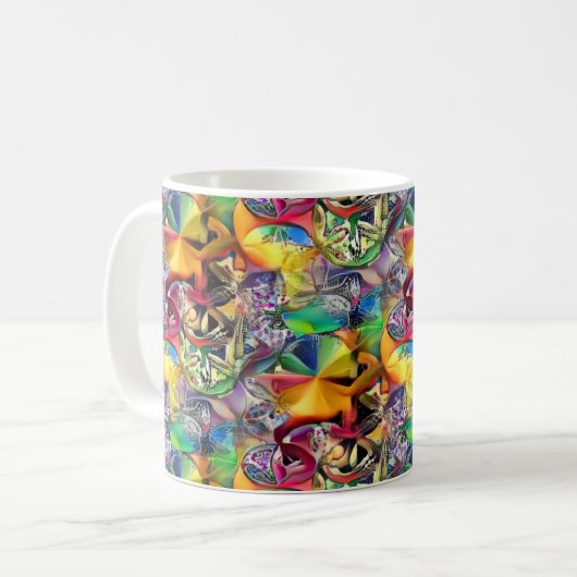 Blume des Lebens Kaffeetasse (Vorderseite Links)