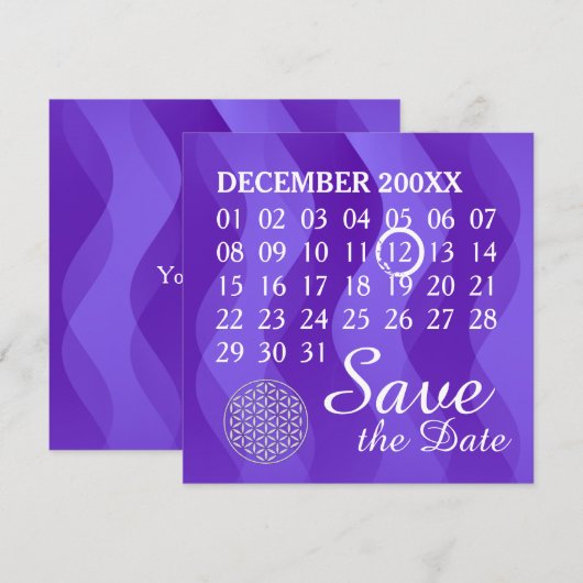 Blume des Lebens - Kalender - Save the Date (Vorne/Hinten)