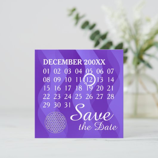 Blume des Lebens - Kalender - Save the Date (Stehend Vorderseite)