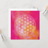 Blume des Lebens Karte (Vorderseite/Rückseite Beispiel)