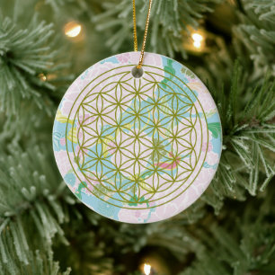 Blume des Lebens Keramik Ornament