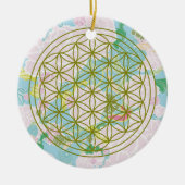 Blume des Lebens Keramik Ornament (Vorne)