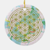 Blume des Lebens Keramik Ornament (Hinten)