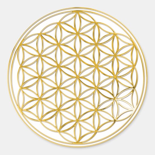 Blume des Lebens | klein Runder Aufkleber (Vorderseite)