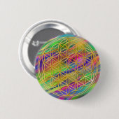 Blume des Lebens | klein waves coloured BG Button (Vorne & Hinten)