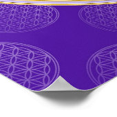 Blume des Lebens - Knopfviolett Poster (Ecke)