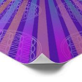 Blume des Lebens - Knopfviolett Poster (Ecke)