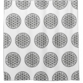 BLUME DES LEBENS - Kontur des Geometriezeichens "S Duschvorhang (Vorderseite)
