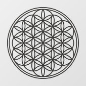 BLUME DES LEBENS - Kontur des Geometriezeichens "S Fensteraufkleber (Blatt)