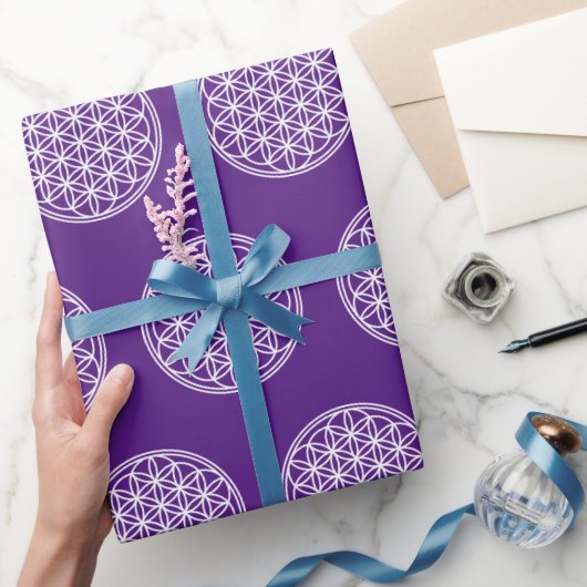 BLUME DES LEBENS - Kontur des Geometriezeichens "S Geschenkpapier (Schenken)