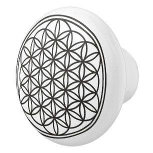 BLUME DES LEBENS - Kontur des Geometriezeichens "S Keramikknauf