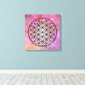 BLUME DES LEBENS - Kontur des Geometriezeichens "S Leinwanddruck (Insitu (Holzboden))