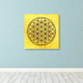 BLUME DES LEBENS - Kontur des Geometriezeichens "S Leinwanddruck (Insitu (Holzboden))