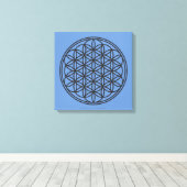 BLUME DES LEBENS - Kontur des Geometriezeichens "S Leinwanddruck (Insitu (Holzboden))