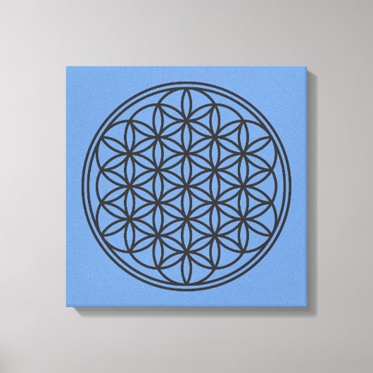 BLUME DES LEBENS - Kontur des Geometriezeichens "S Leinwanddruck (Vorderseite)