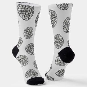 BLUME DES LEBENS - Kontur des Geometriezeichens "S Socken