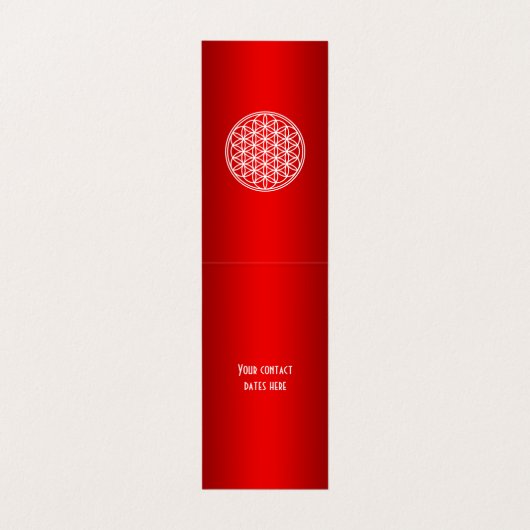 BLUME DES LEBENS - Kontur des Geometriezeichens "S Visitenkarten (Innenseite Aufgefaltet)