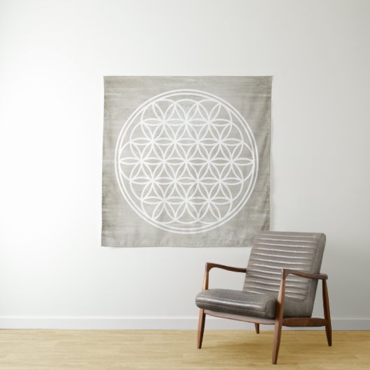 BLUME DES LEBENS - Kontur des Geometriezeichens "S Wandteppich (Beispiel (Horizontal))