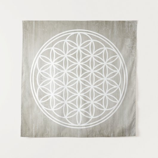 BLUME DES LEBENS - Kontur des Geometriezeichens "S Wandteppich (Vorderseite)