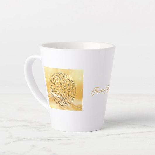 Blume des Lebens Latte Tasse (Linke Ecke)
