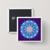 BLUME DES LEBENS/LEBENS DES Lebens "Stars Mandala" Button (Vorne & Hinten)