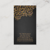 Blume des Lebens - Lebensbaum - Amethyste und Gold Visitenkarte (Rückseite)