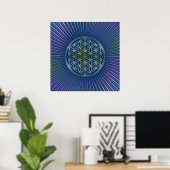 BLUME DES LEBENS / Lebensgefühl - BiColor Poster (Heimbüro)