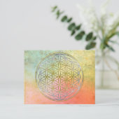 BLUME DES LEBENS / Lebensgefühl - BiColor Postkarte (Stehend Vorderseite)