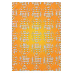 Blume des Lebens / Lebensgefühl - Briefmarke weiß Tischdecke