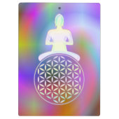 Blume des Lebens / Lebensgefühl - Buddha Klemmbrett (Rückseite)