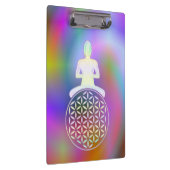 Blume des Lebens / Lebensgefühl - Buddha Klemmbrett (Rechts)