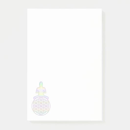 Blume des Lebens / Lebensgefühl - Buddha Post-it Klebezettel (Vorderseite)