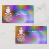 Blume des Lebens / Lebensgefühl - Buddha Visitenkarte (Vorne/Hinten)