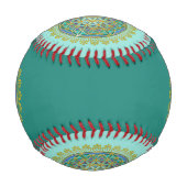 Blume des Lebens / Lebensgefühl - Button V Baseball (Rückseite)