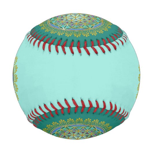 Blume des Lebens / Lebensgefühl - Button V Baseball (Vorderseite)