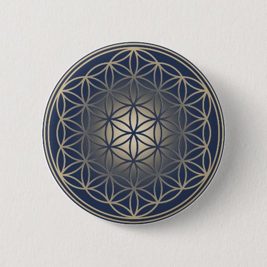 Blume des Lebens / Lebensgefühl - Button VIII (Vorderseite)