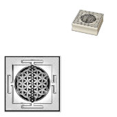 Blume des Lebens / Lebensgefühl - Chakra Yantra Gummistempel (Stempel)