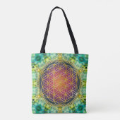 Blume des Lebens / Lebensgefühl - Fraktal 2 Tasche (Rückseite)
