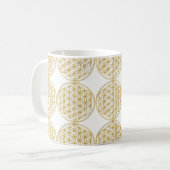 Blume des Lebens / Lebensgefühl - Gold Kaffeetasse (Vorderseite Links)