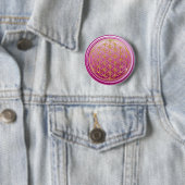 Blume des Lebens / Lebensgefühl - GOLD-Pflaume Button (Beispiel)