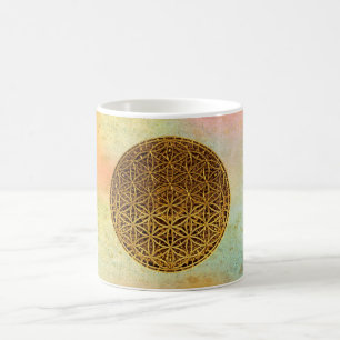 Blume des Lebens / Lebensgefühl - Goldmedaille Kaffeetasse