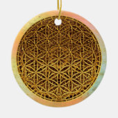 Blume des Lebens / Lebensgefühl - Goldmedaille Keramik Ornament (Vorne)