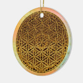 Blume des Lebens / Lebensgefühl - Goldmedaille Keramik Ornament (Links)