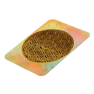 Blume des Lebens / Lebensgefühl - Goldmedaille Magnet