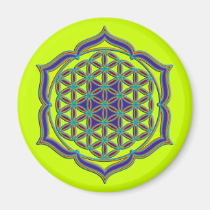 Blume des Lebens / Lebensgefühl - Lotus Contour Magnet