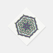 Blume des Lebens / Lebensgefühl - Lotus Contour Serviette (Ecke)