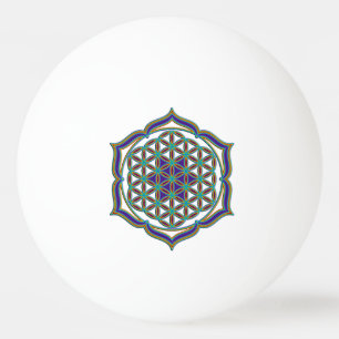 Blume des Lebens / Lebensgefühl - Lotus Contour Tischtennisball