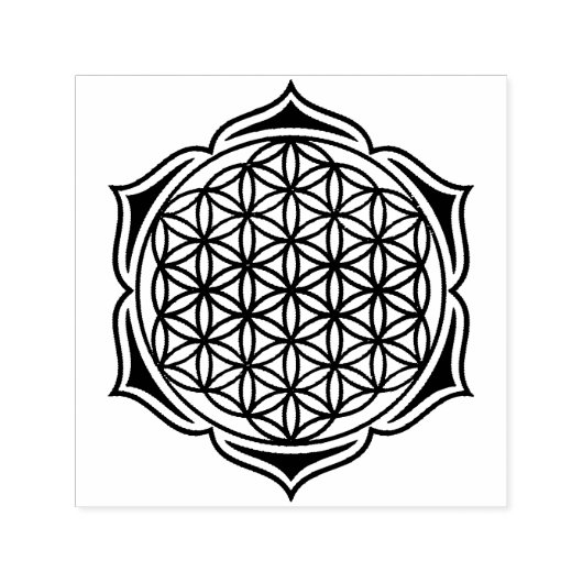 Blume des Lebens / Lebensgefühl - Lotus II Permastempel (Design)