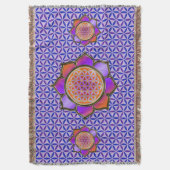 Blume des Lebens / Lebensgefühl - Lotus violet Decke (Vorderseite Vertikal)